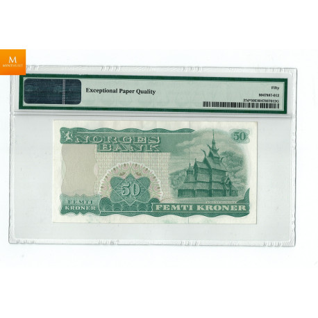 50 kr 1977 Z Erstatningssedel i kvalitet 0, PMG MS64EPQ