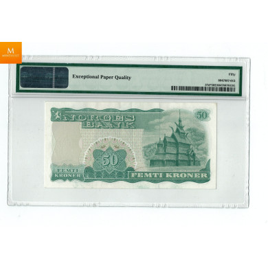 50 kr 1977 Z Erstatningssedel i kvalitet 0, PMG MS64EPQ