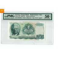 50 kr 1977 Z Erstatningssedel i kvalitet 0, PMG MS64EPQ