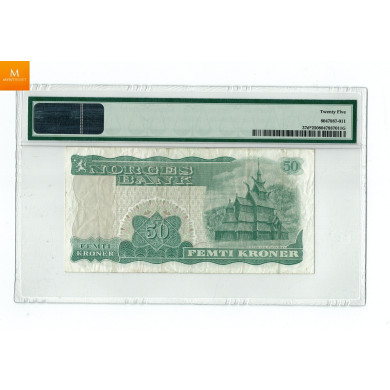50 kr 1977 Z Erstatningssedel i kvalitet 0, PMG MS64EPQ
