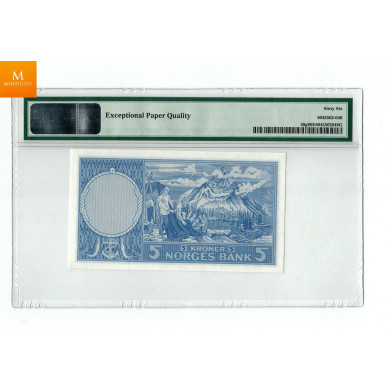 5 kroner 1963 K.7849008 kvalitet 0 , PMG MS66 EPQ 5 kroner 1963 K.7849008 kvalitet 0 , PMG MS66 EPQ