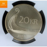 20 kroner 2001 med stjerne i perfekt kvalitet 0 , NGC MS70