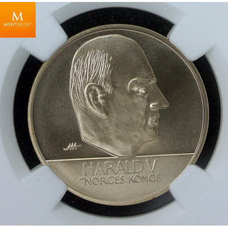 20 kroner 2001 med stjerne i perfekt kvalitet 0 , NGC MS70