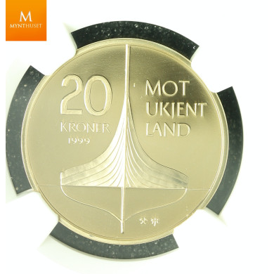 Norway 1999 20 kroner Viking NGC PF69