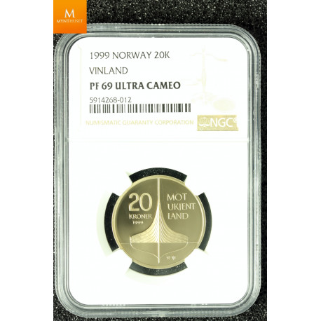 Norway 1999 20 kroner Viking NGC PF69