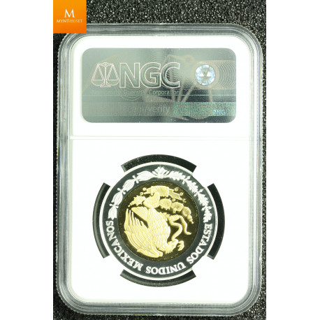 MEXICO 100 PESOS 2006MO BIMET GOLD/SILVER PROOF NGC PF70 UCAM