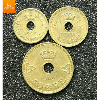 Londonsett 1942 Kvalitet 0/01 i treskrin i fra samlerhuset