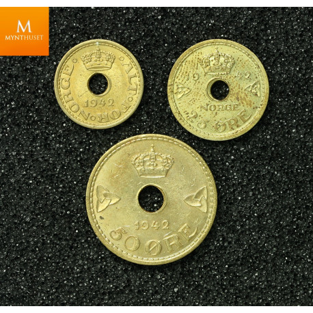 Londonsett 1942 Kvalitet 0/01 i treskrin i fra samlerhuset