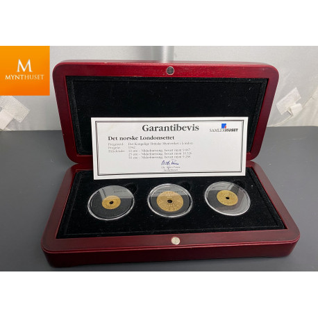 Londonsett 1942 Kvalitet 0/01 i treskrin i fra samlerhuset