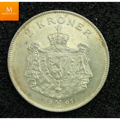 2 Kroner 1907 Gevær Kv 01