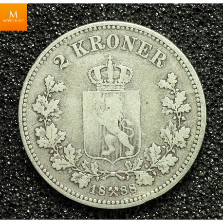 2 kroner 1888 kvalitet 1små kantanmerkninger