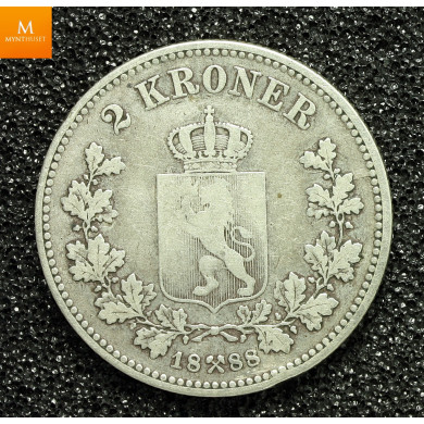 2 kroner 1888 kvalitet 1små kantanmerkninger