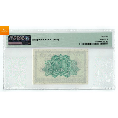 1 krone 1942 E.3734153 kvalitet 0 , PMG MS65 EPQ