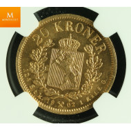 20 kroner 1902 kvalitet 0/01, NGC MS65
