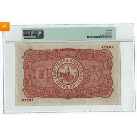 1000 kroner 1946 kvalitet 1 pen, PMG VF35