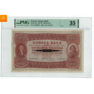 1000 kroner 1946 kvalitet 1 pen, PMG VF35