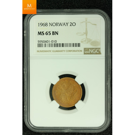 2 øre 1968 kvalitet 0, NGC MS64