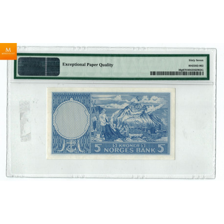5 kroner 1960 H.9446985 Kvalitet 0, PMG MS67 EPQ