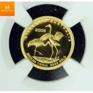 Australia gull 5 dollar 2008 KING BROWN SNAKE kvalitet proof, NGC PF70