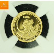 Australia gull 5 dollar 2008 KING BROWN SNAKE kvalitet proof, NGC PF70