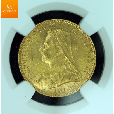 Great Britain 1 sovereign 1893 kvalitet 01+ , NGC MS62 Great Britain 1 sovereign 1893 kvalitet 01+ , NGC MS62