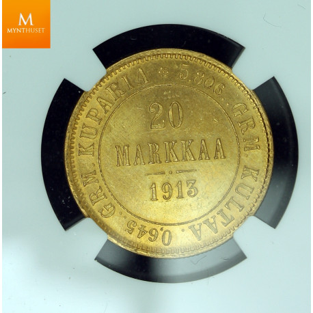 Finland: 20 Markkaa 1880 NGC MS64 Better Year
