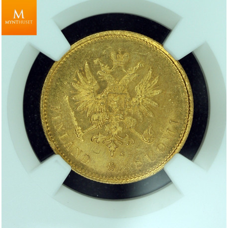 Finland: 20 Markkaa 1880 NGC MS64 Better Year