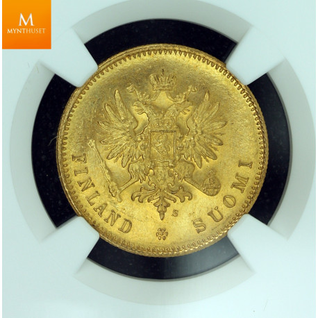 Finland: 20 Markkaa 1880 NGC MS64 Better Year