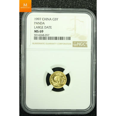 China 5 Yuan 1997 Large Date kvalitet 0, NGC MS69