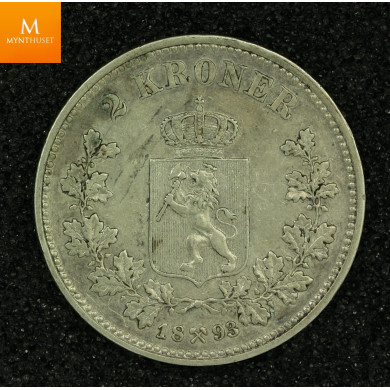 2 kroner 1893 kvalitet 1+