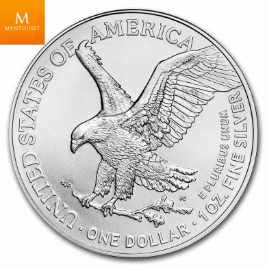 USA 2021 1 oz Sølv «Silver American Eagle» Kvaliett BU (Type 2) USA 2021 1 oz Sølv «Silver American Eagle» Kvaliett BU (Type 2)