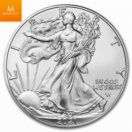 USA 2021 1 oz Sølv «Silver American Eagle» Kvaliett BU (Type 2)