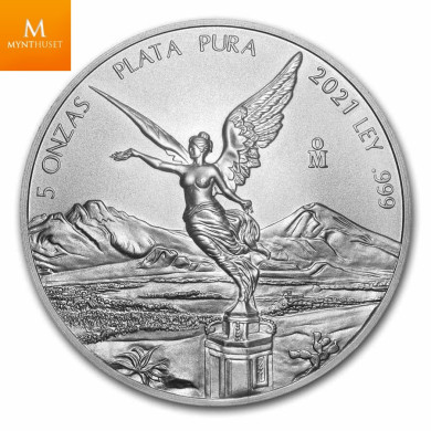 Mexivo Libertad 2020 5 Oz SØLV i kvalitet BU med kapsel Mexivo Libertad 2020 5 Oz SØLV i kvalitet BU med kapsel
