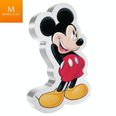 Niue 1 oz 2021 Sølv Mickey Mouse Shaped Coin kvalitet proof Niue 1 oz 2021 Sølv Mickey Mouse Shaped Coin kvalitet proof