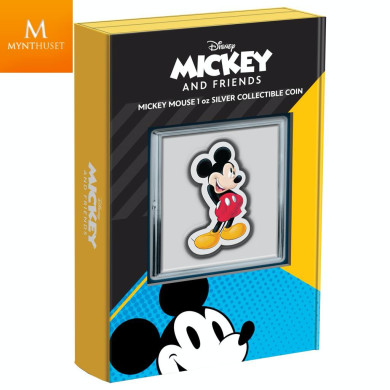 Niue 1 oz 2021 Sølv Mickey Mouse Shaped Coin kvalitet proof Niue 1 oz 2021 Sølv Mickey Mouse Shaped Coin kvalitet proof