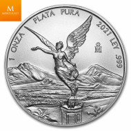 Mexico Libertad 2021 1 Oz sølv i kvalitet BU i kapsel