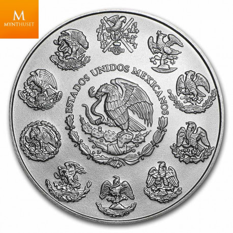 Mexico Libertad 2021 1 Oz sølv i kvalitet BU i kapsel