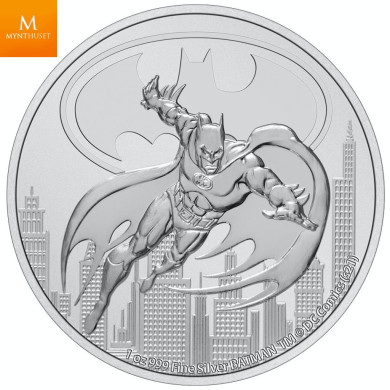 Niue 2021 BATMAN™ 1 OZ sølv mynt i kvalitet BU i kapsel