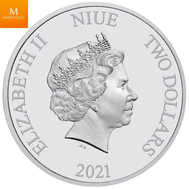 Niue 2021 BATMAN™ 1 OZ sølv mynt i kvalitet BU i kapsel