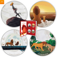 Niue 2019 THE LION KING™  SET m/ 4 mynter - DISNEY™ kvalitet proof