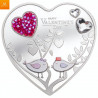 Cook Islands 2021 HAPPY VALENTINE´S DAY  WITH SWAROVSKI® kvalitet proof