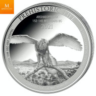 KONGO 2021 QUETZALCOATLUS  1 OZ SØLV I KVALITET BU M/KAPSEL