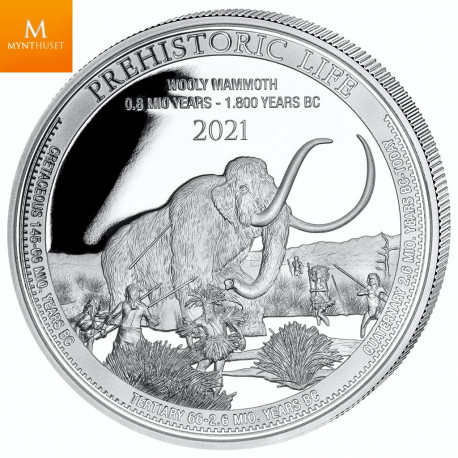 KONGO 2021 QUETZALCOATLUS  1 OZ SØLV I KVALITET BU M/KAPSEL