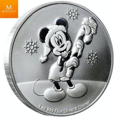Niue 2021 2 dollar DONALD & DAISY 1 OZ SØLV KVALITET BU I KAPSEL Niue 2021 2 dollar DONALD & DAISY 1 OZ SØLV KVALITET BU I KAPSEL