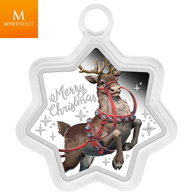 Australia 2019 MERRY CHRISTMAS 1 OZ  STJERNE FORMET MYNT I KVALITET PROOF