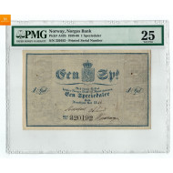 1 Speciedaler 1862 kvalitet 1- PMG VF25