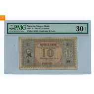 10 krone 1894 Oxholm kvalitet 1/1- PMG VF30 eneste kjente ex av signaturen