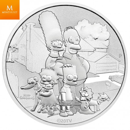 Tuvalu 2021 THE SIMPSON™ 1 DOLLAR FAMILY 1 OZ SIMPSONS™ I KAPSEL