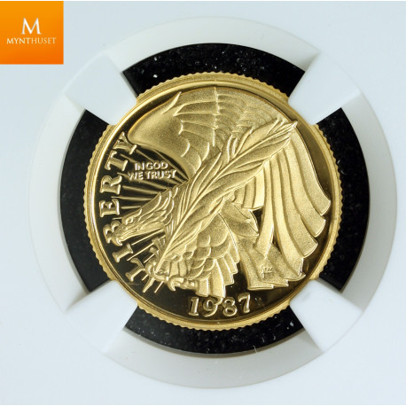 USA 5 dollar 1987 W Constitution kvalitet proof, NGC PF70
