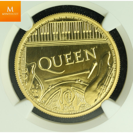 Great Britain 2020 1 oz gull 100 pounds Queen kvalitet BU, NGC MS69